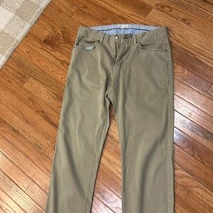 Peter Millar 5 pocket Sateen. Tan/khaki. 32